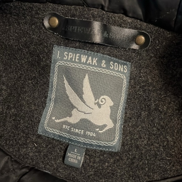 I. Spiewak & Sons Charcoal Gray wool blend Coat - Picture 6 of 11